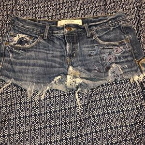 Abercrombie & Fitch blue jean shorts